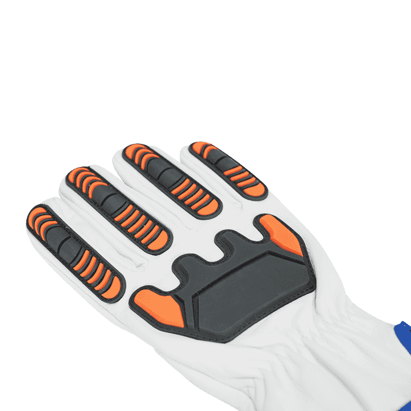 Schlagfeste, schnittfeste Rindslederhandschuhe