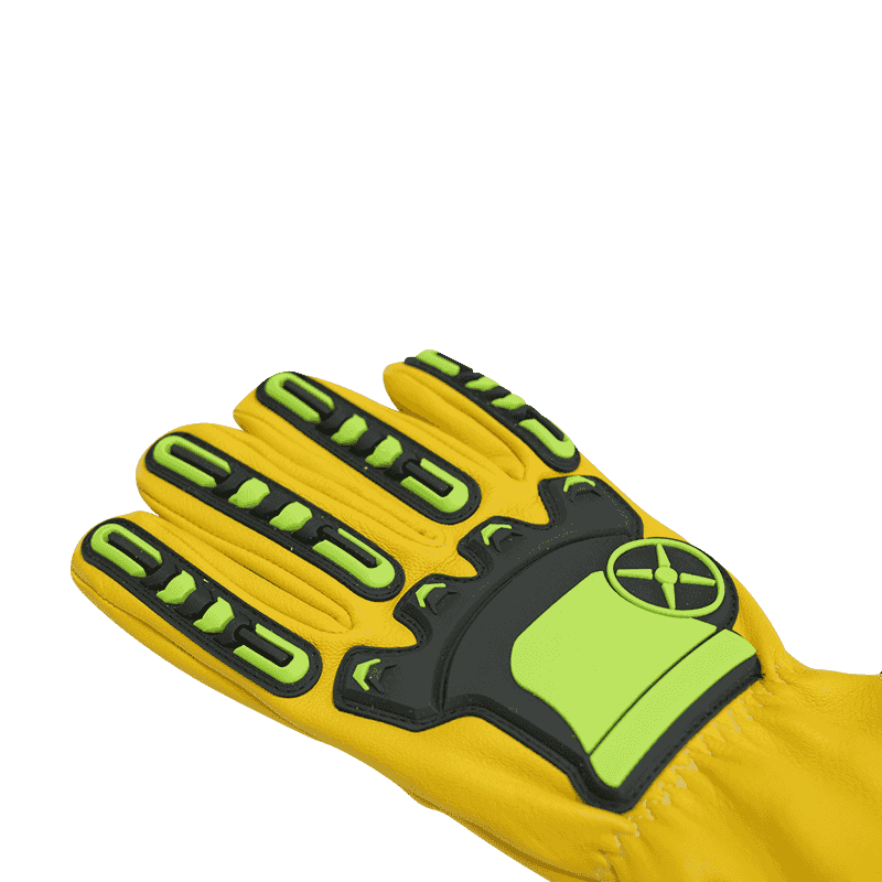 Schlagfeste, schnittfeste Schaffellhandschuhe