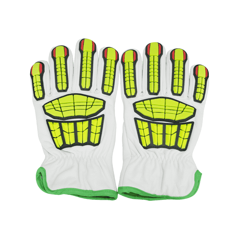 Schlagfeste, schnittfeste Rindslederhandschuhe