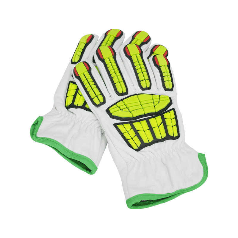 Schlagfeste, schnittfeste Rindslederhandschuhe