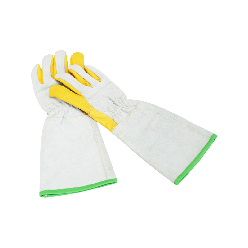 Verlängerte Schweißerhandschuhe aus Rindsleder