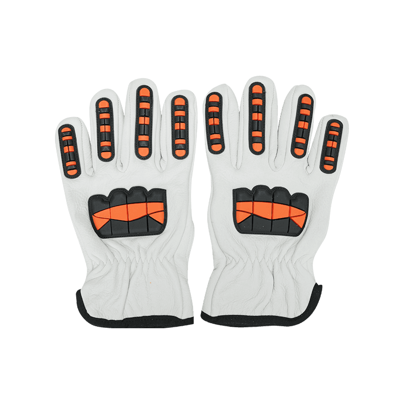 Schlagfeste, schnittfeste Rindslederhandschuhe